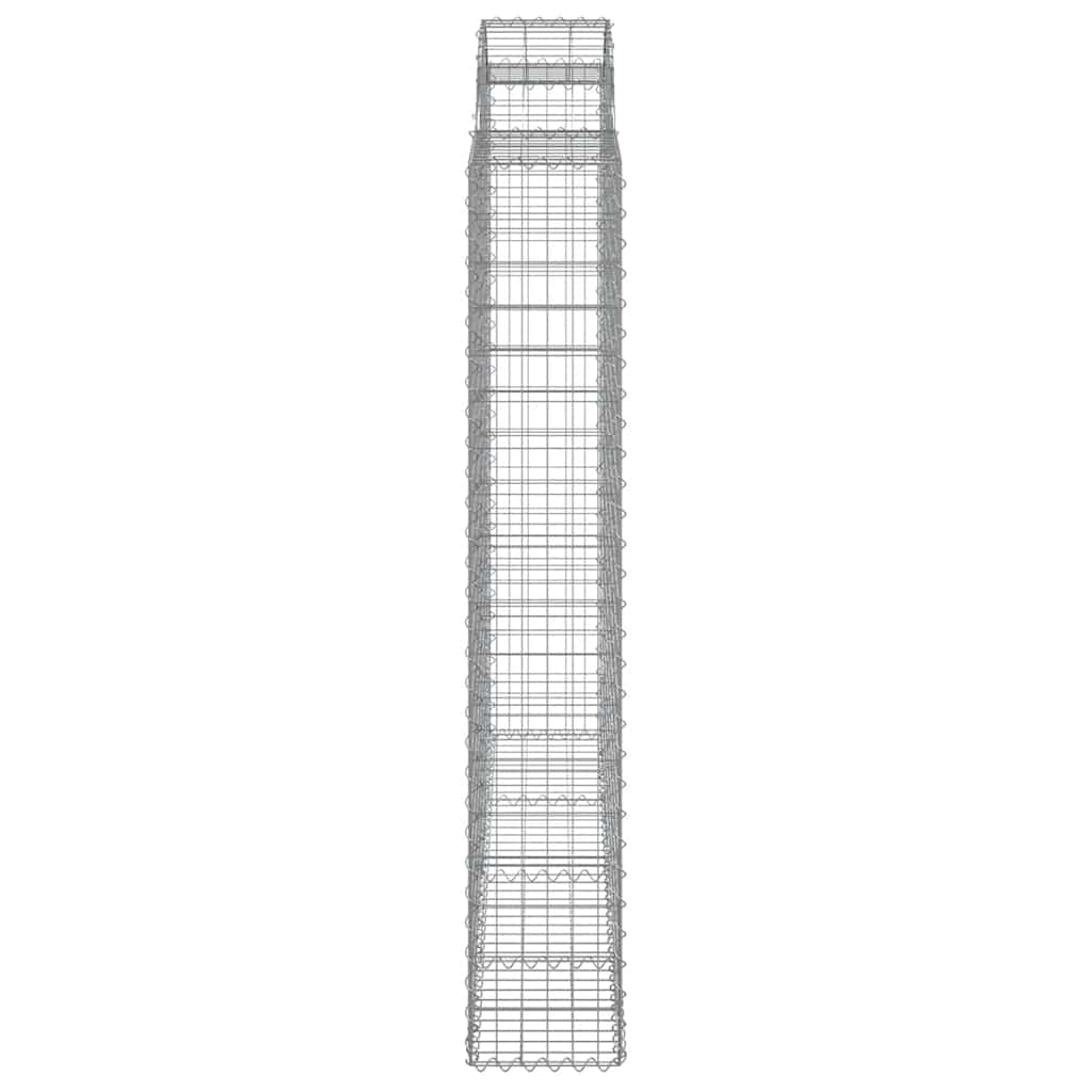 Arched Gabion Baskets 9 pcs 200x50x180/200 cm Galvanised Iron