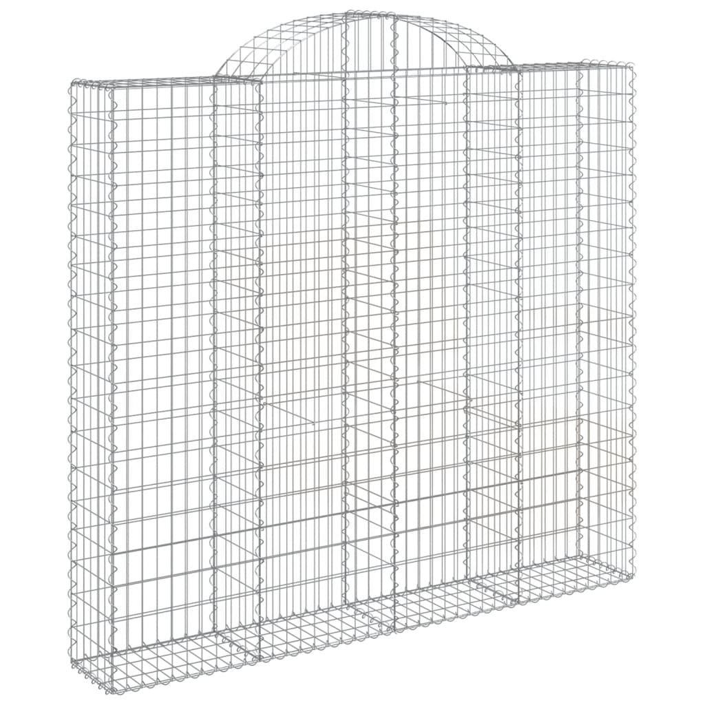 Arched Gabion Baskets 11 pcs 200x50x180/200 cm Galvanised Iron