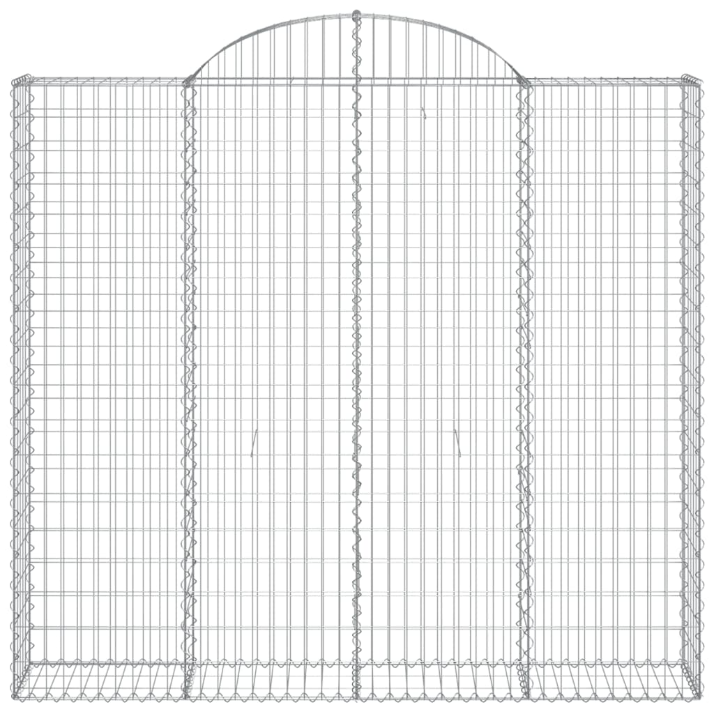 Arched Gabion Baskets 11 pcs 200x50x180/200 cm Galvanised Iron