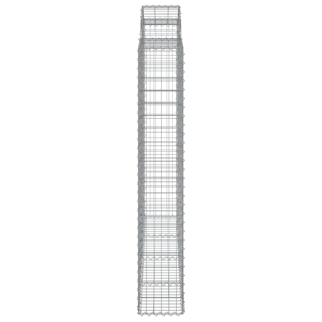 Arched Gabion Baskets 11 pcs 200x50x180/200 cm Galvanised Iron