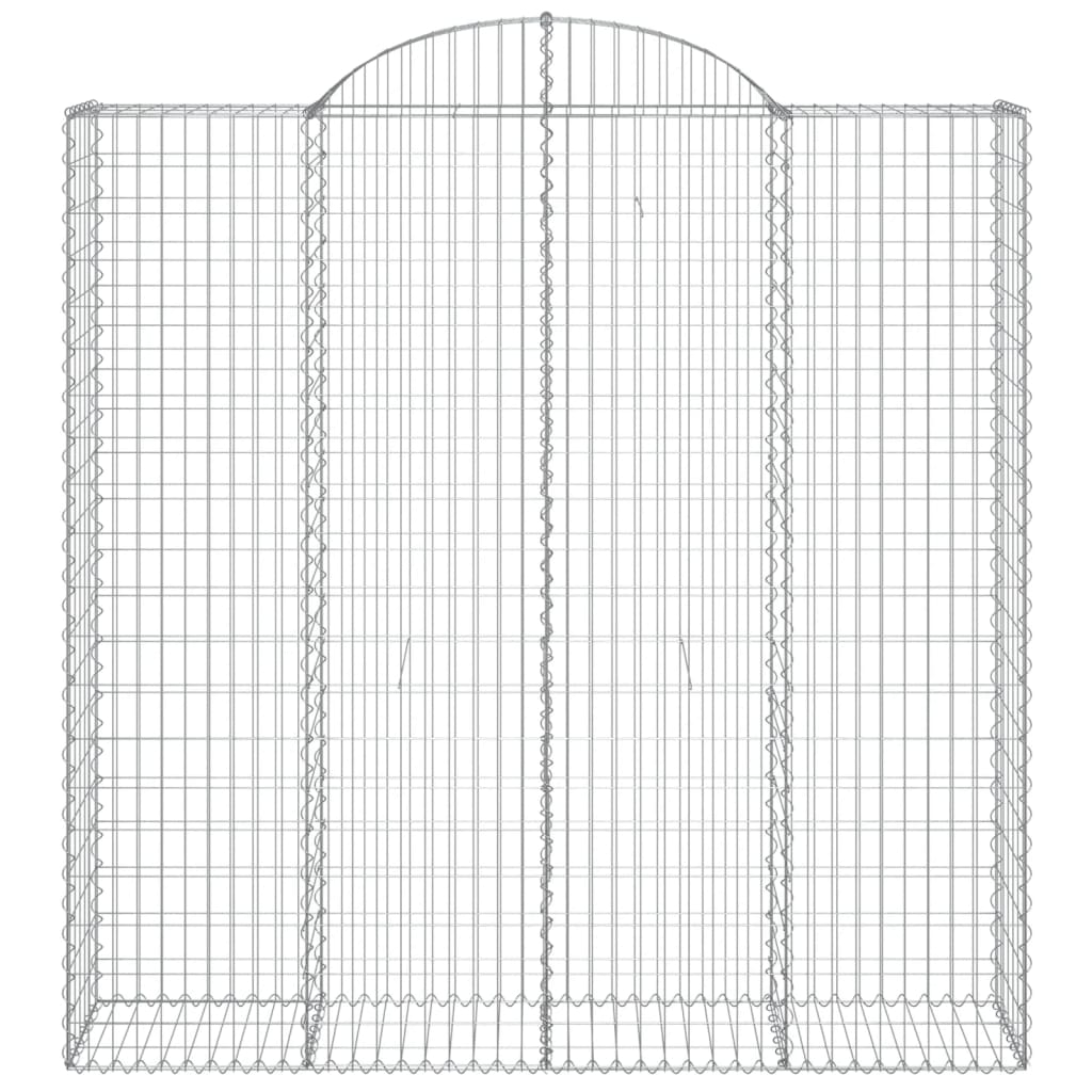 Arched Gabion Baskets 10 pcs 200x50x200/220 cm Galvanised Iron