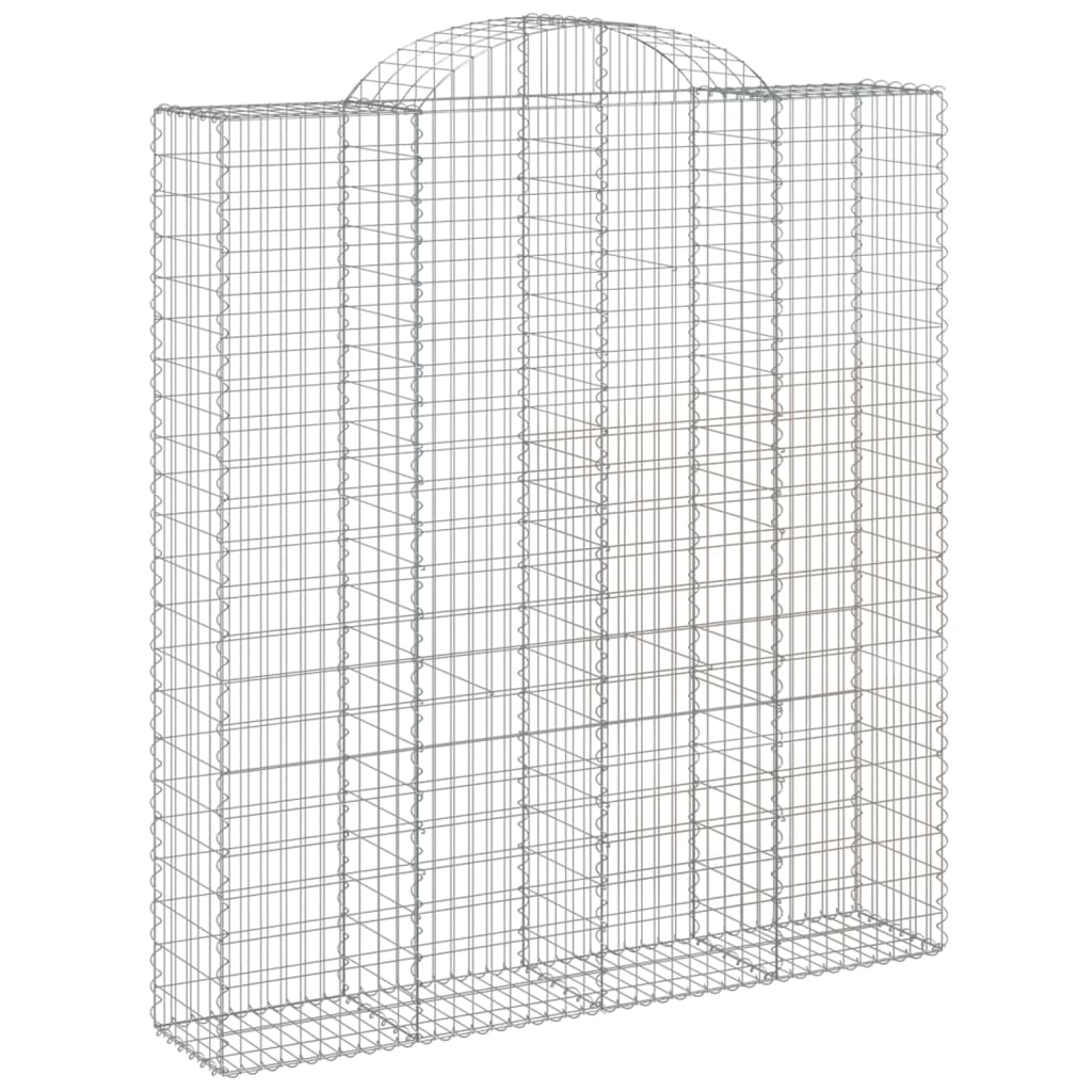 Arched Gabion Baskets 6 pcs 200x50x220/240 cm Galvanised Iron