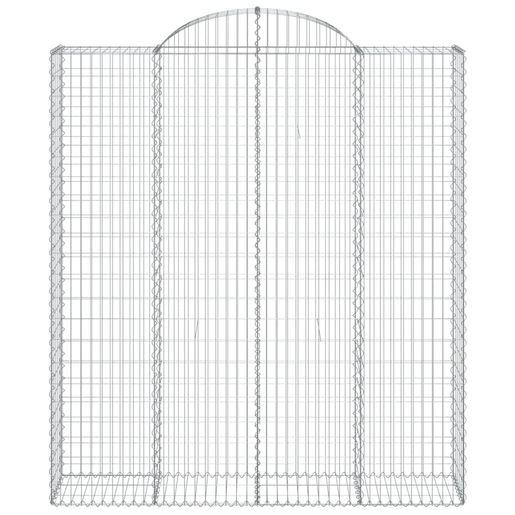 Arched Gabion Baskets 10 pcs 200x50x220/240 cm Galvanised Iron