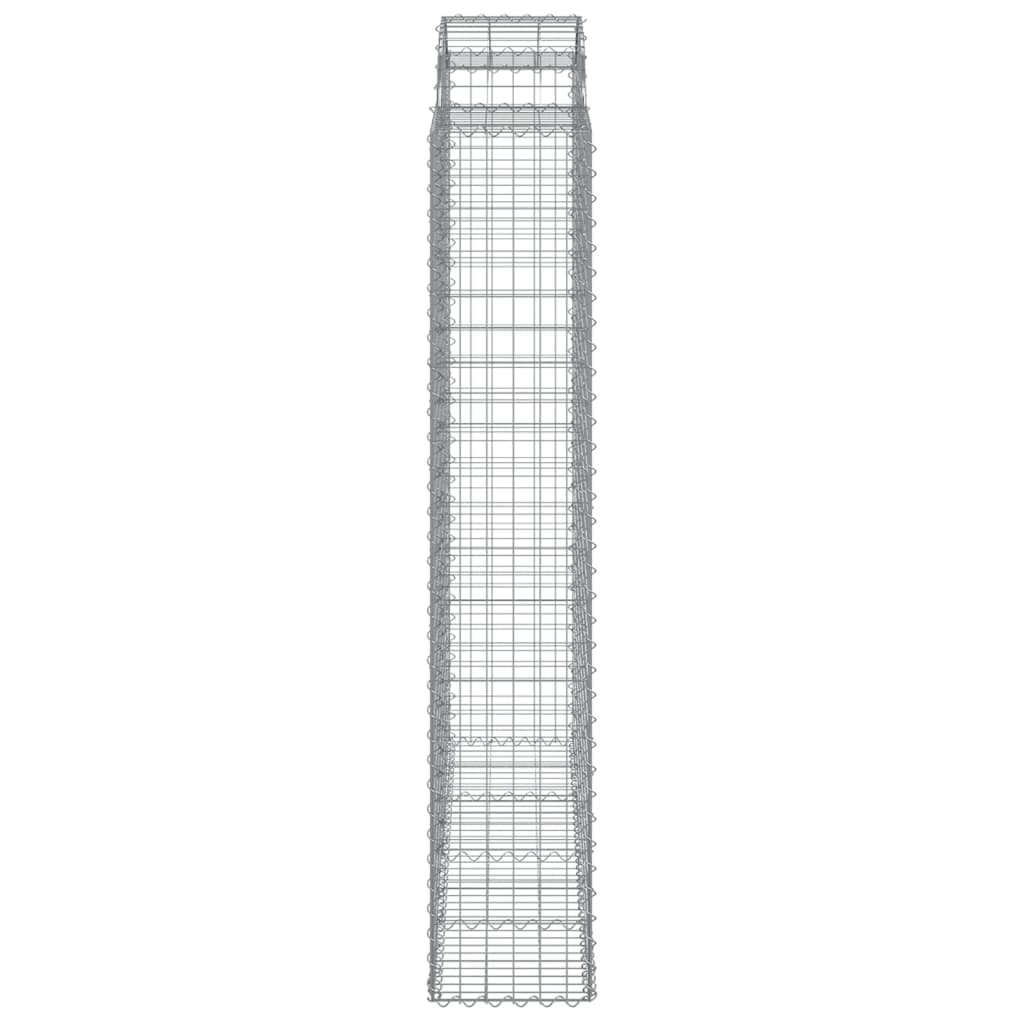 Arched Gabion Baskets 11 pcs 200x50x220/240 cm Galvanised Iron