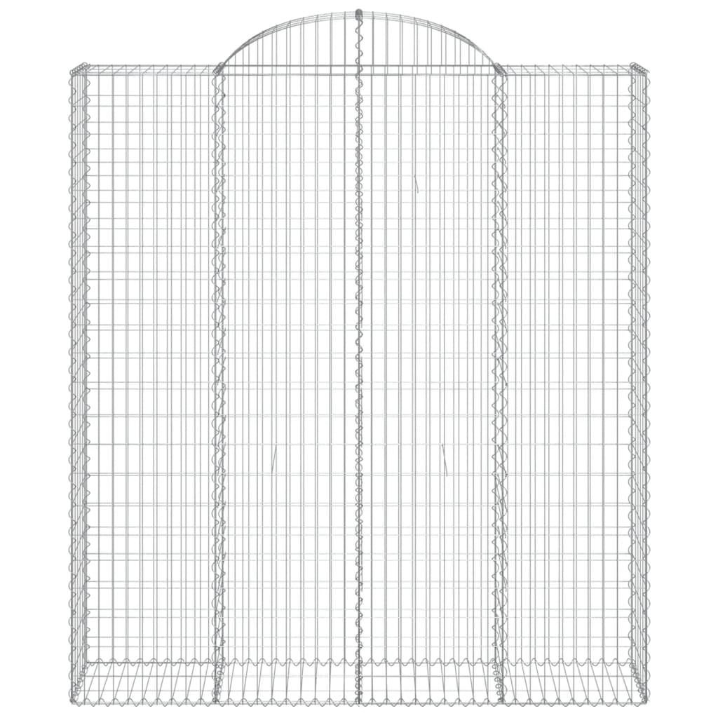 Arched Gabion Baskets 13 pcs 200x50x220/240 cm Galvanised Iron