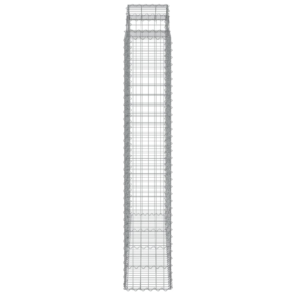 Arched Gabion Baskets 18 pcs 200x50x220/240 cm Galvanised Iron