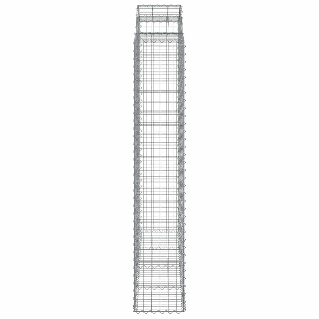 Arched Gabion Baskets 20 pcs 200x50x220/240 cm Galvanised Iron
