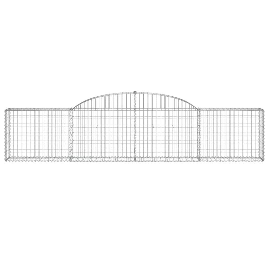 Arched Gabion Baskets 4 pcs 300x30x60/80 cm Galvanised Iron