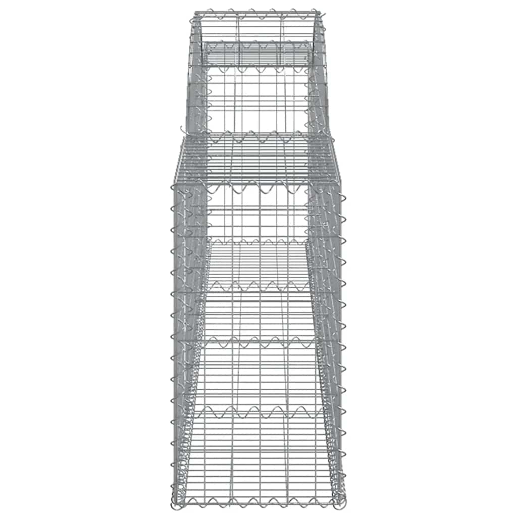 Arched Gabion Baskets 9 pcs 300x30x60/80 cm Galvanised Iron