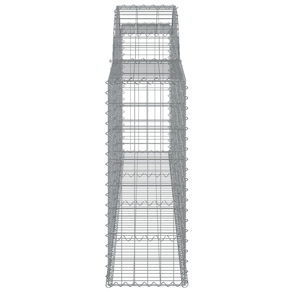 vidaXL Arched Gabion Baskets 2 pcs 300x30x80/100 cm Galvanised Iron