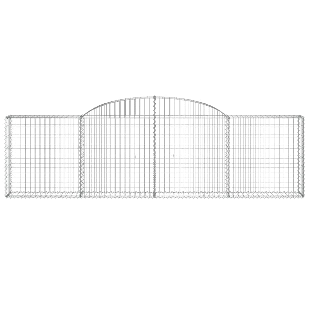 Arched Gabion Baskets 5 pcs 300x30x80/100 cm Galvanised Iron