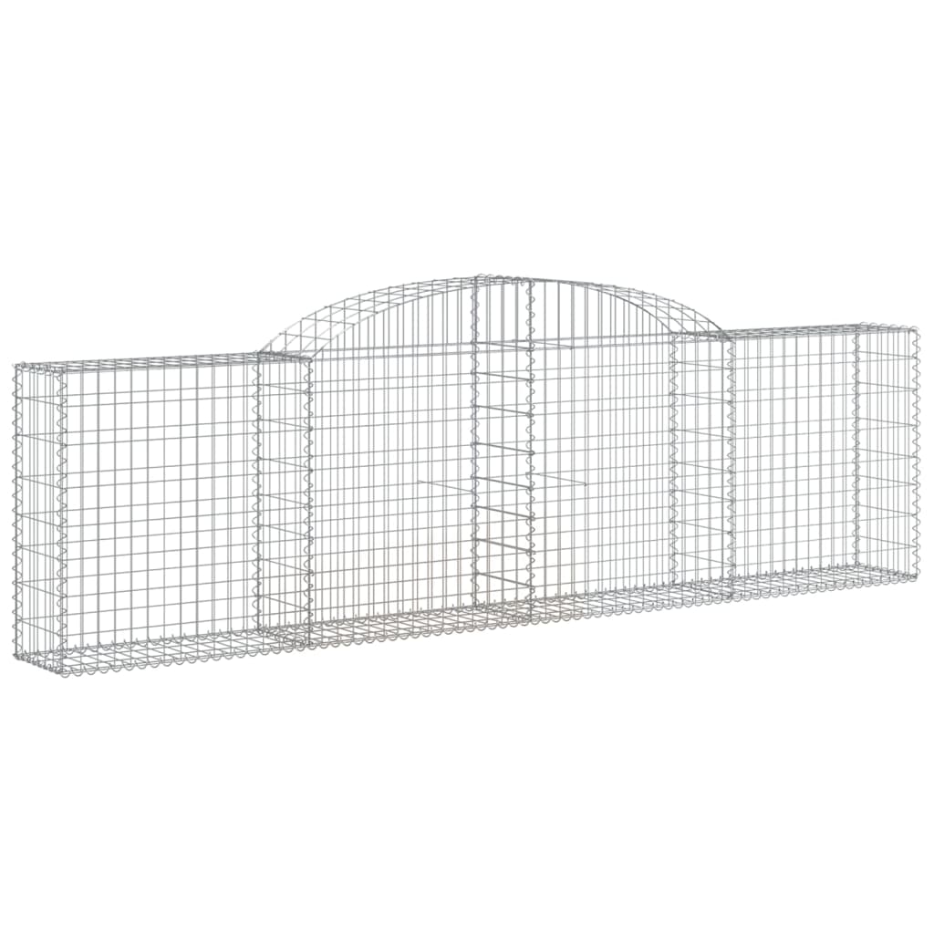 vidaXL Arched Gabion Baskets 13 pcs 300x30x80/100 cm Galvanised Iron