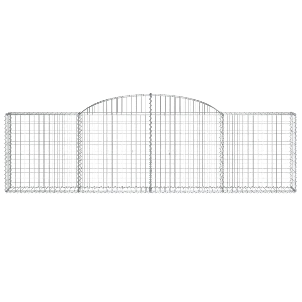 vidaXL Arched Gabion Baskets 13 pcs 300x30x80/100 cm Galvanised Iron