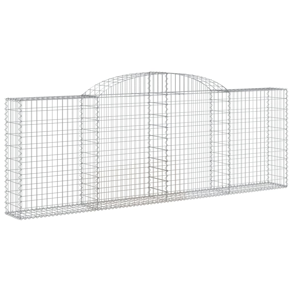 Arched Gabion Baskets 4 pcs 300x30x100/120 cm Galvanised Iron