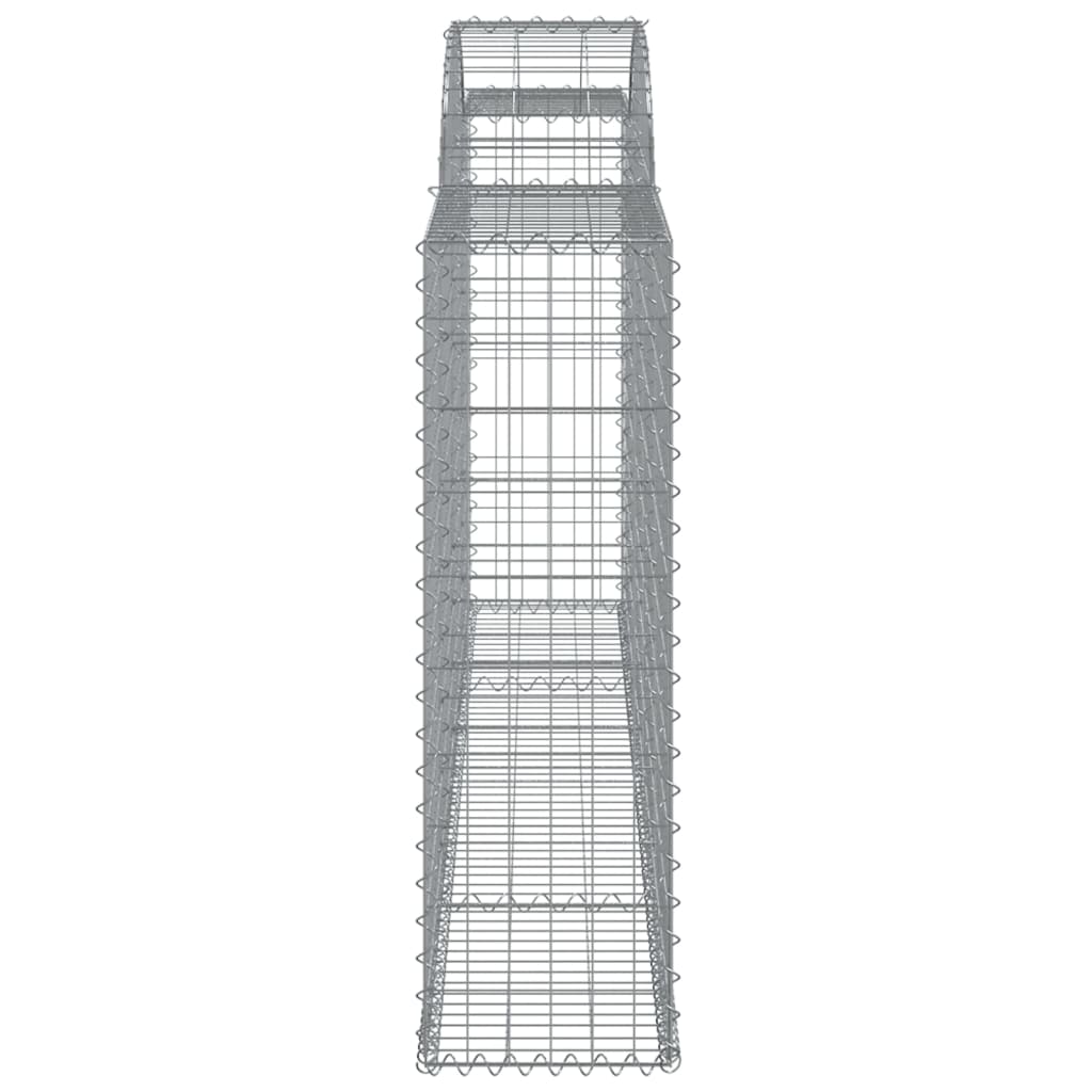 Arched Gabion Baskets 4 pcs 300x30x100/120 cm Galvanised Iron