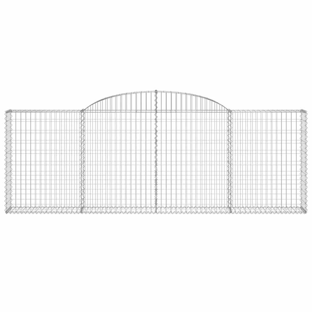 Arched Gabion Baskets 5 pcs 300x30x100/120 cm Galvanised Iron