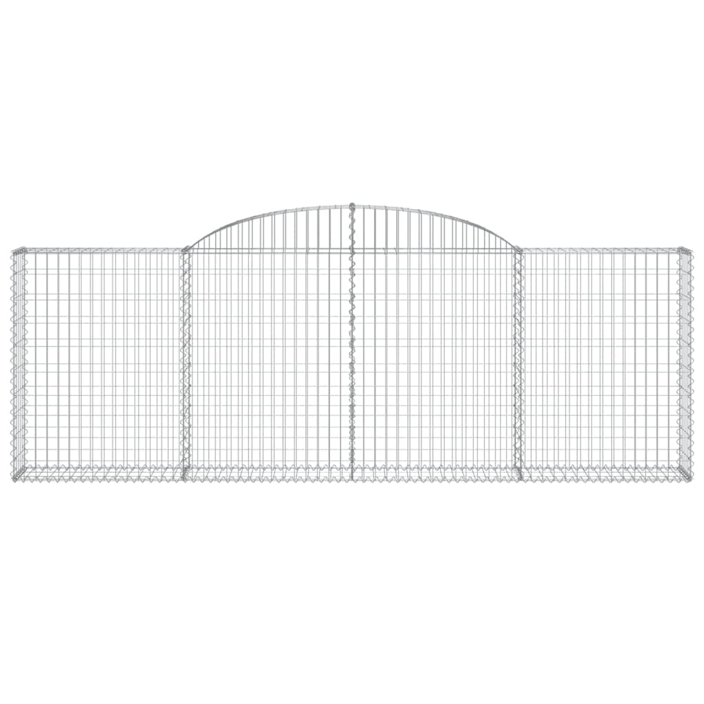 Arched Gabion Baskets 9 pcs 300x30x100/120 cm Galvanised Iron