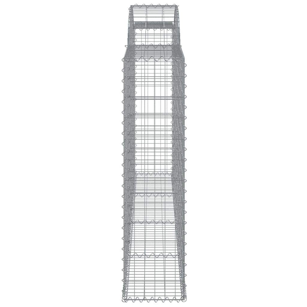 Arched Gabion Baskets 4 pcs 300x30x120/140 cm Galvanised Iron