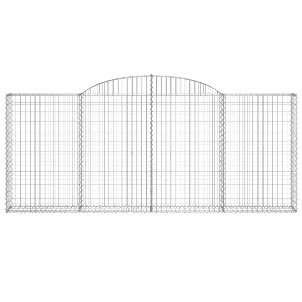 Arched Gabion Baskets 5 pcs 300x30x120/140 cm Galvanised Iron