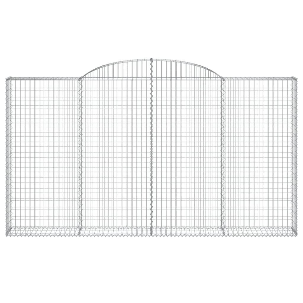 Arched Gabion Baskets 3 pcs 300x30x160/180 cm Galvanised Iron