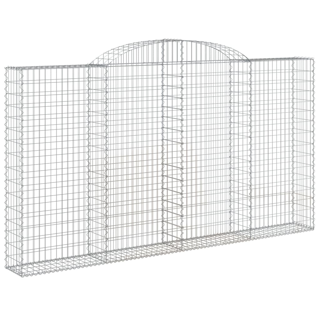 Arched Gabion Baskets 4 pcs 300x30x160/180 cm Galvanised Iron