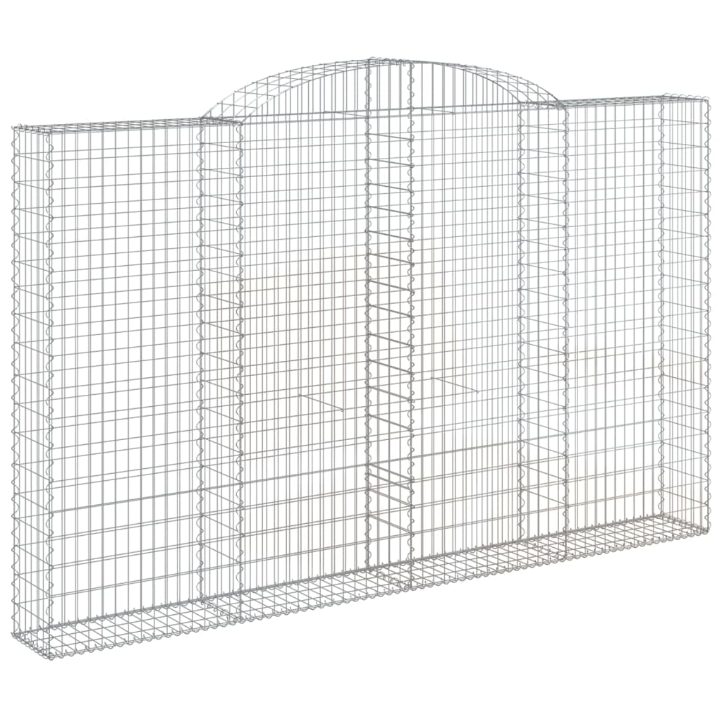 Arched Gabion Baskets 2 pcs 300x30x180/200 cm Galvanised Iron