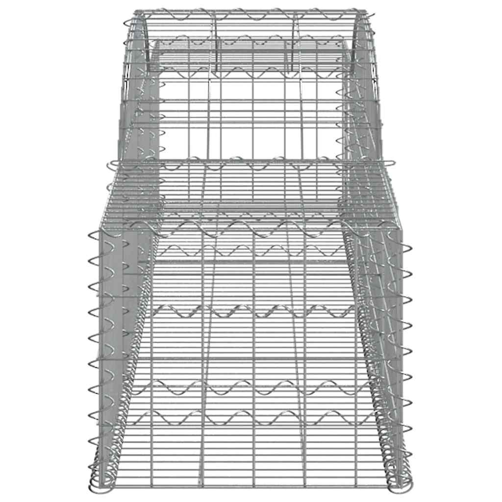 Arched Gabion Baskets 2 pcs 300x50x40/60 cm Galvanised Iron