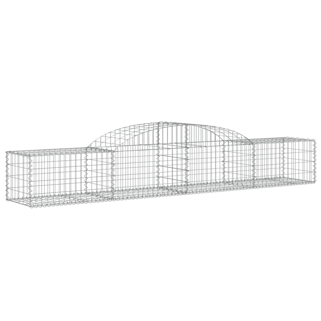 vidaXL Arched Gabion Baskets 7 pcs 300x50x40/60 cm Galvanised Iron