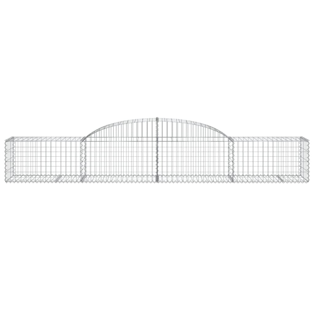 vidaXL Arched Gabion Baskets 7 pcs 300x50x40/60 cm Galvanised Iron