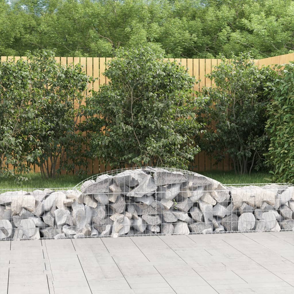 Arched Gabion Baskets 12 pcs 300x50x40/60 cm Galvanised Iron