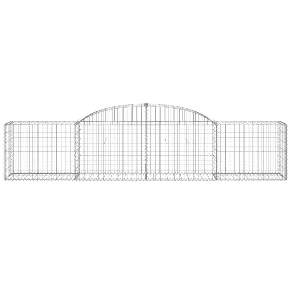 Arched Gabion Baskets 11 pcs 300x50x60/80 cm Galvanised Iron