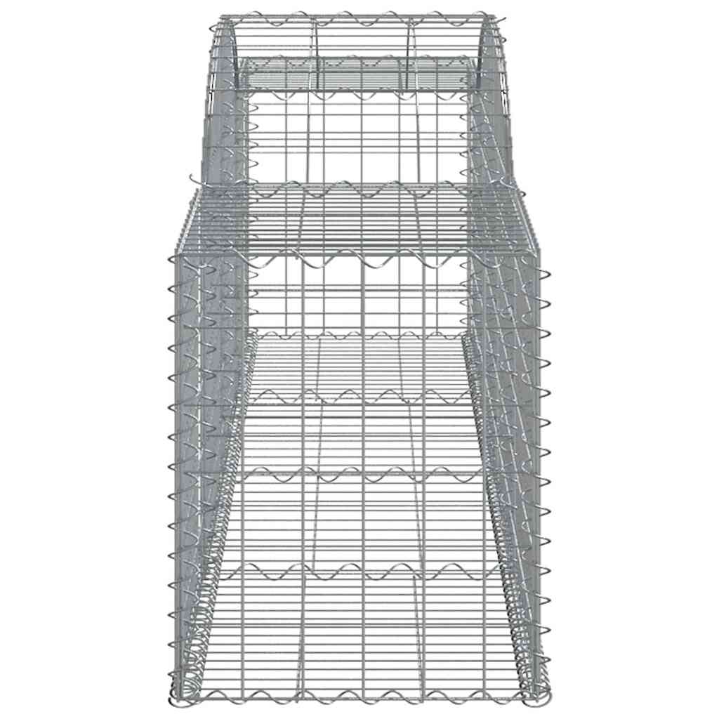 Arched Gabion Baskets 11 pcs 300x50x60/80 cm Galvanised Iron