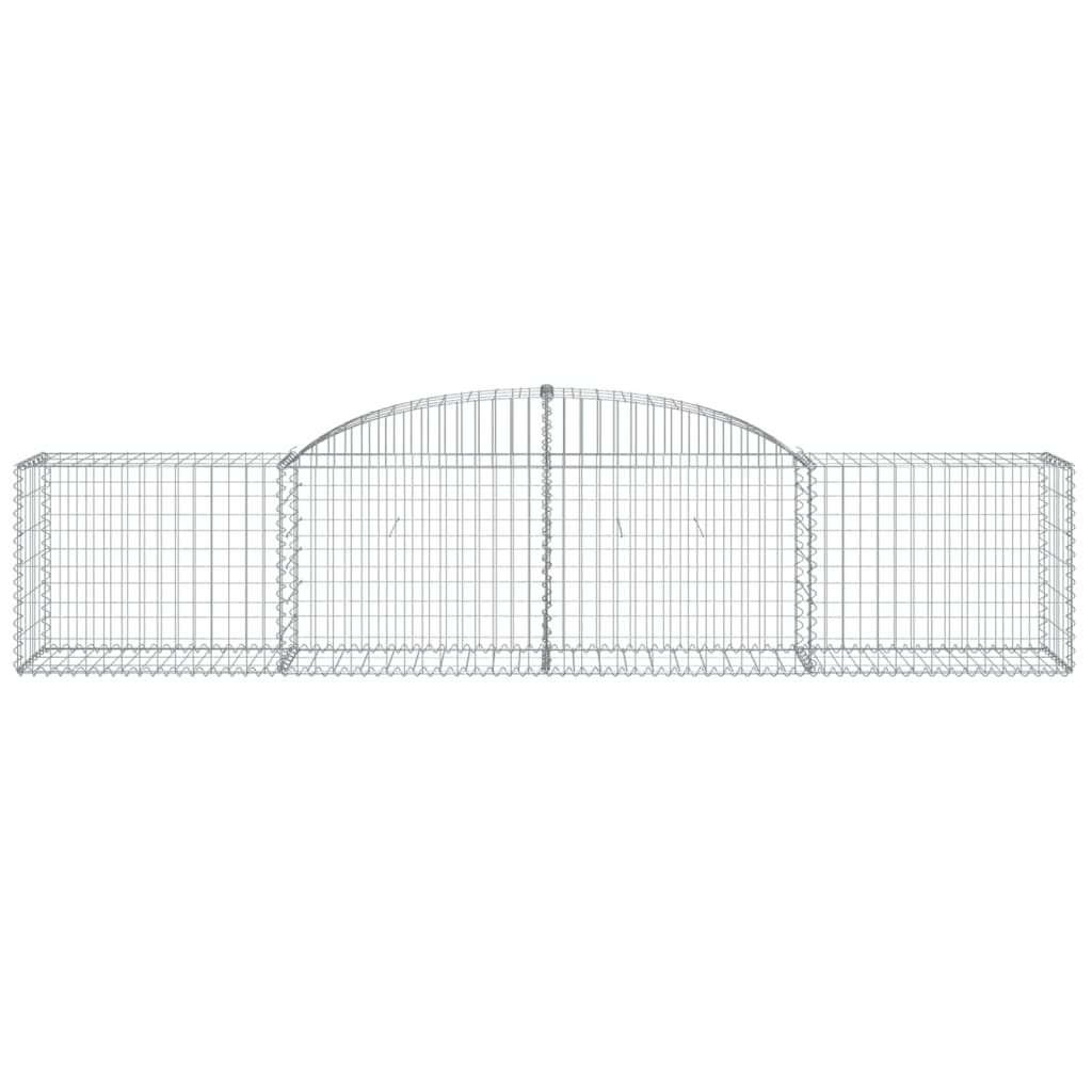 Arched Gabion Baskets 17 pcs 300x50x60/80 cm Galvanised Iron