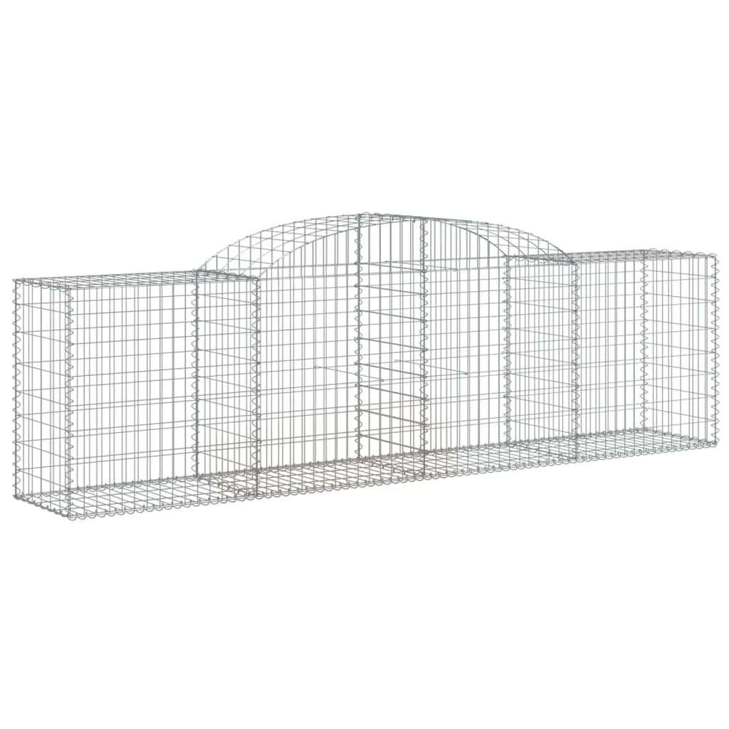 Arched Gabion Baskets 5 pcs 300x50x80/100 cm Galvanised Iron