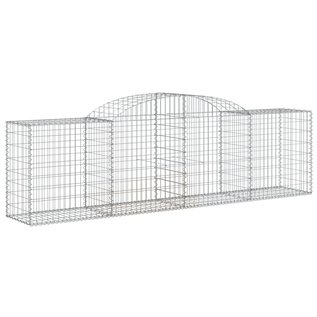 Arched Gabion Baskets 13 pcs 300x50x80/100 cm Galvanised Iron