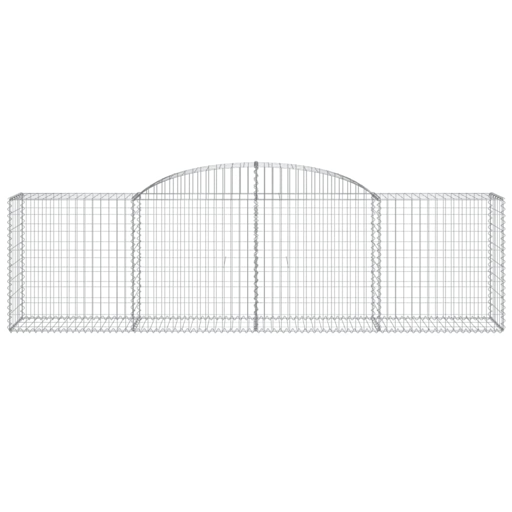 Arched Gabion Baskets 13 pcs 300x50x80/100 cm Galvanised Iron