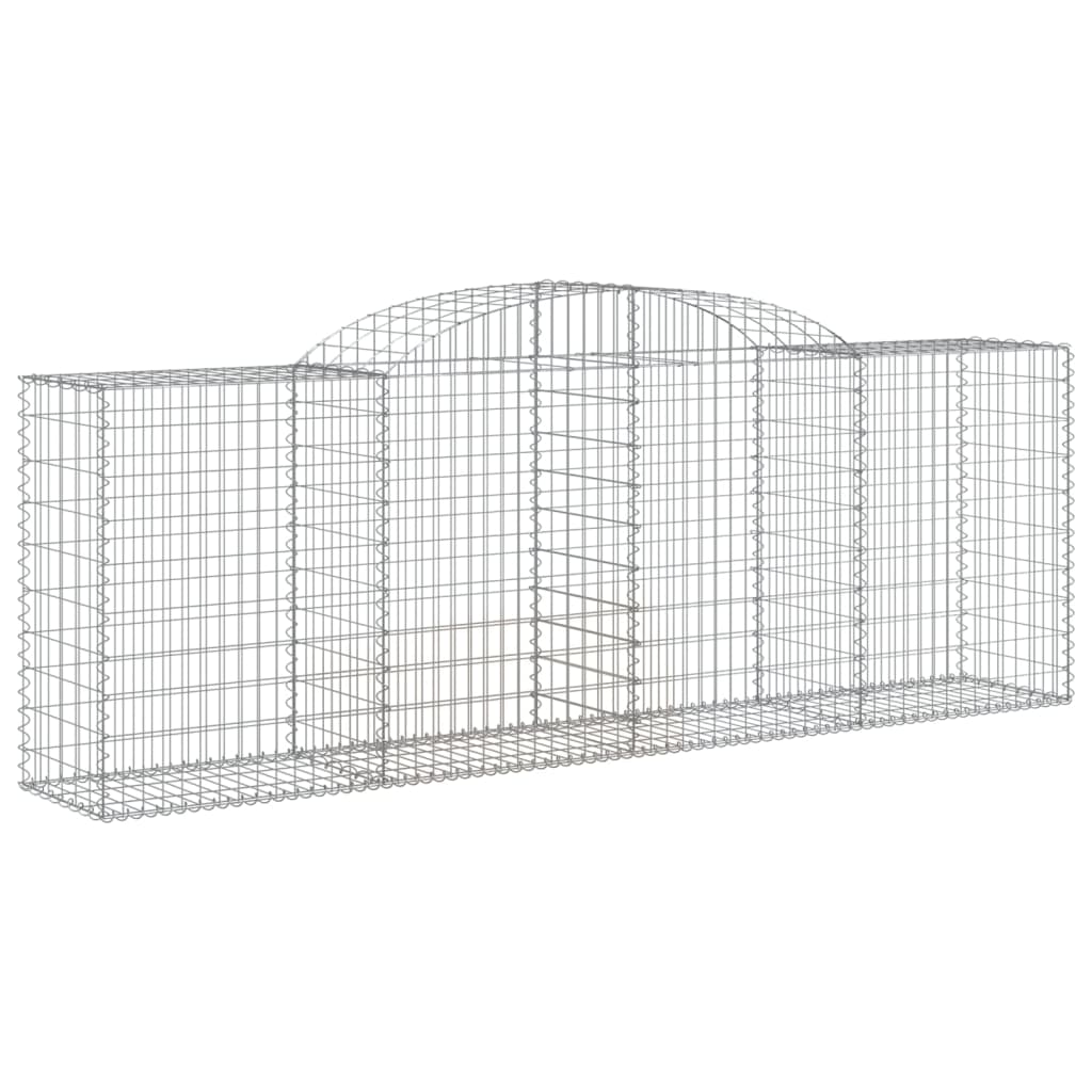 Arched Gabion Baskets 15 pcs 300x50x100/120 cm Galvanised Iron