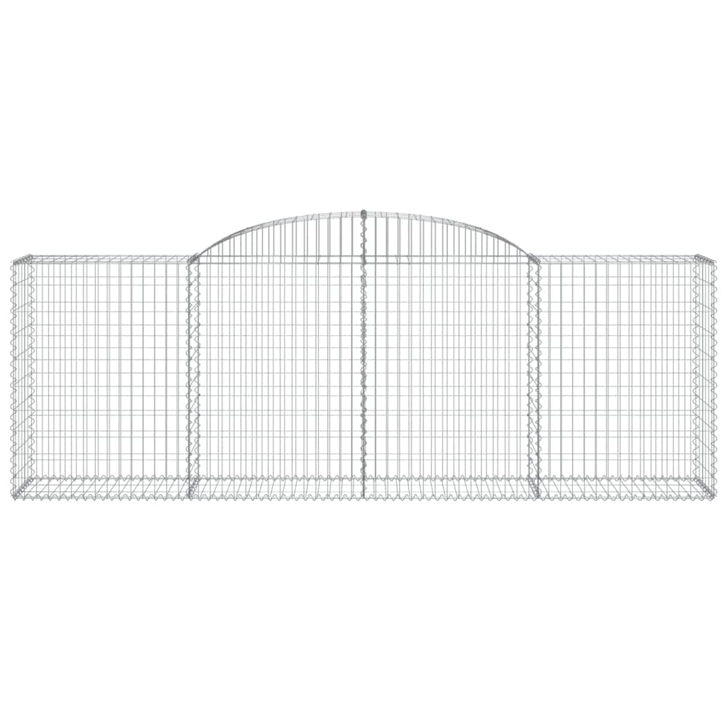 Arched Gabion Baskets 15 pcs 300x50x100/120 cm Galvanised Iron