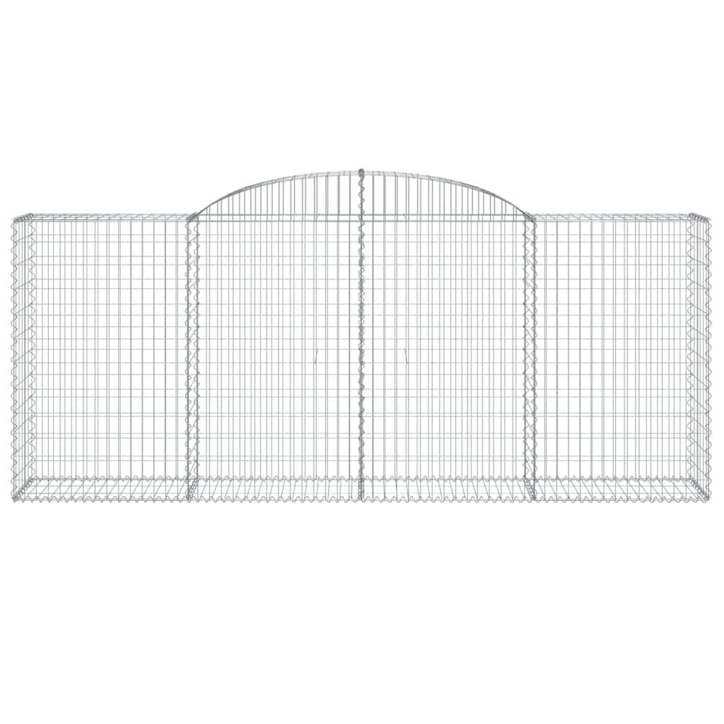Arched Gabion Baskets 11 pcs 300x50x120/140 cm Galvanised Iron