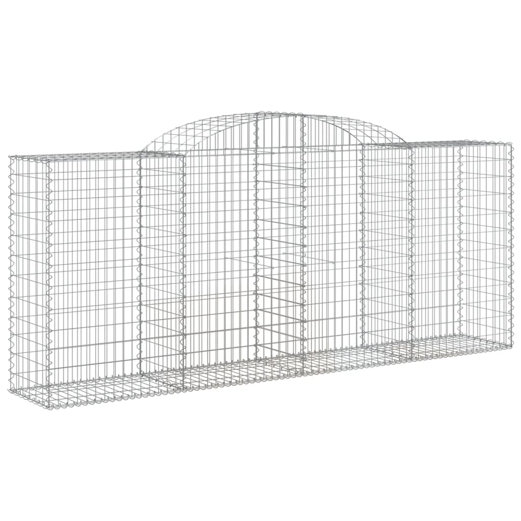 vidaXL Arched Gabion Baskets 17 pcs 300x50x120/140 cm Galvanised Iron