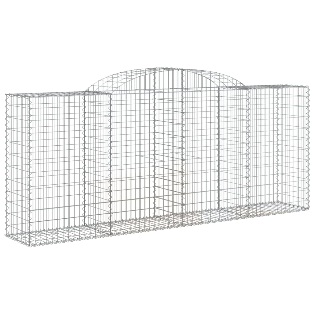 vidaXL Arched Gabion Baskets 20 pcs 300x50x120/140 cm Galvanised Iron