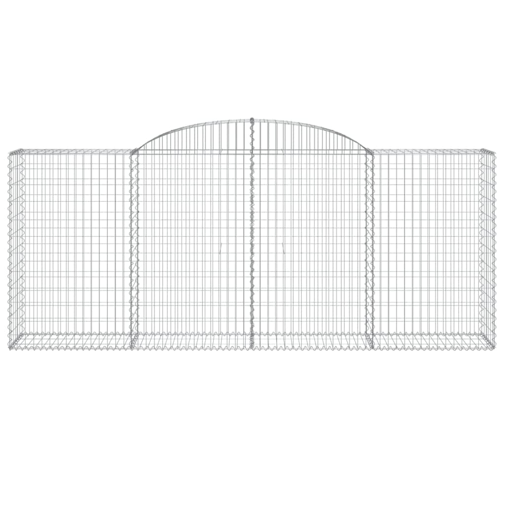 vidaXL Arched Gabion Baskets 20 pcs 300x50x120/140 cm Galvanised Iron