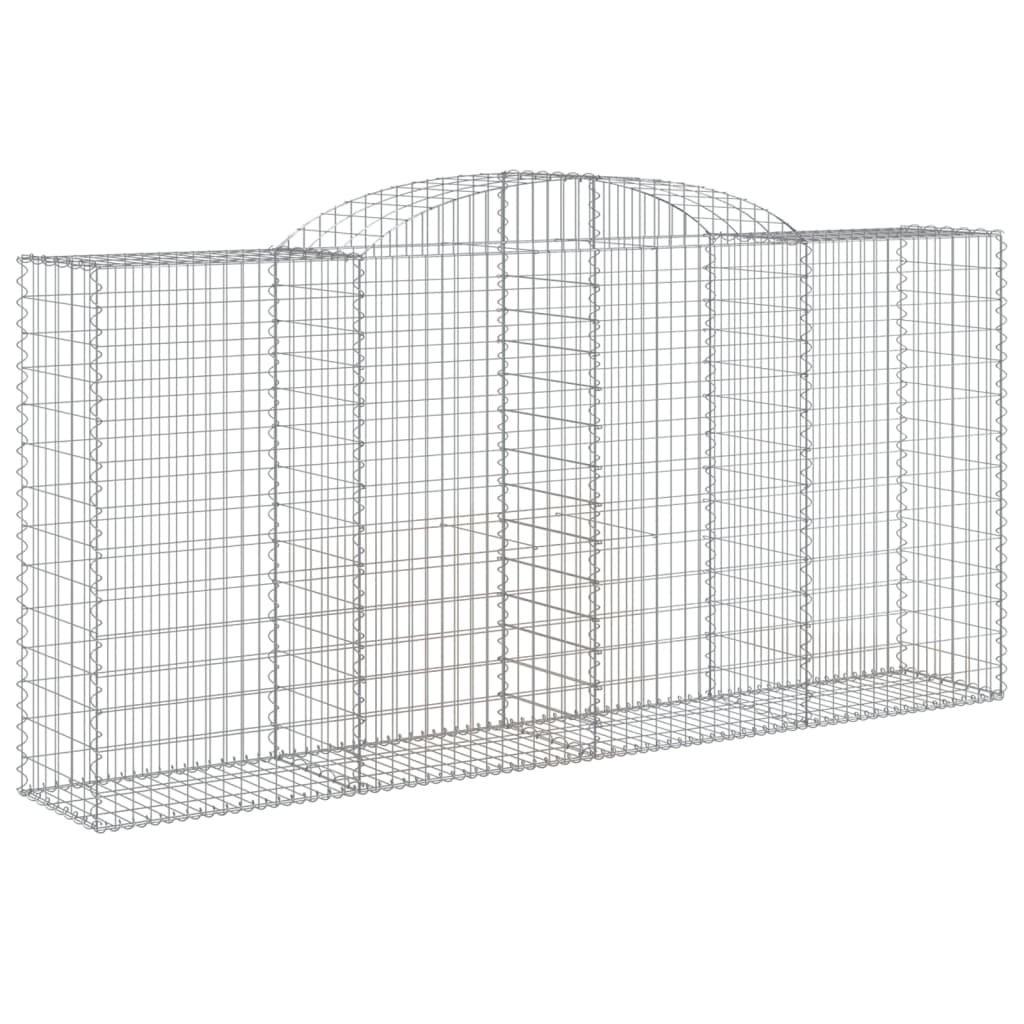 Arched Gabion Baskets 5 pcs 300x50x140/160 cm Galvanised Iron