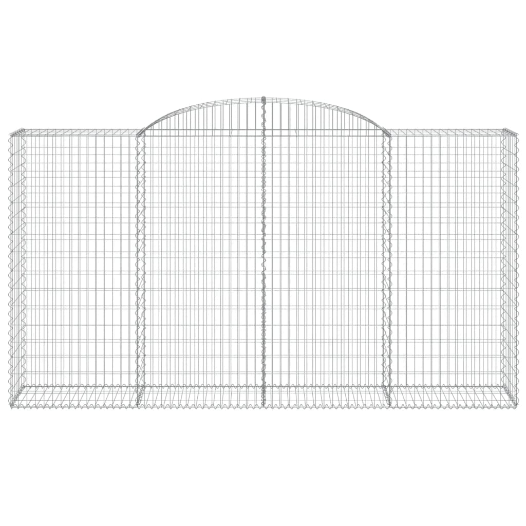 Arched Gabion Baskets 4 pcs 300x50x160/180 cm Galvanised Iron