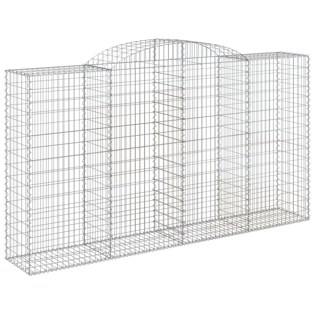 Arched Gabion Baskets 10 pcs 300x50x160/180 cm Galvanised Iron