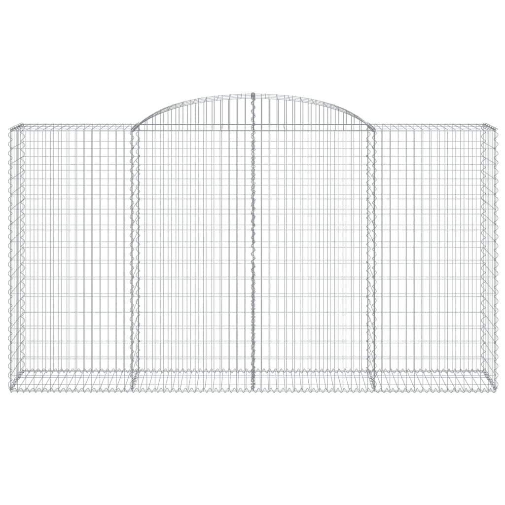 Arched Gabion Baskets 12 pcs 300x50x160/180 cm Galvanised Iron