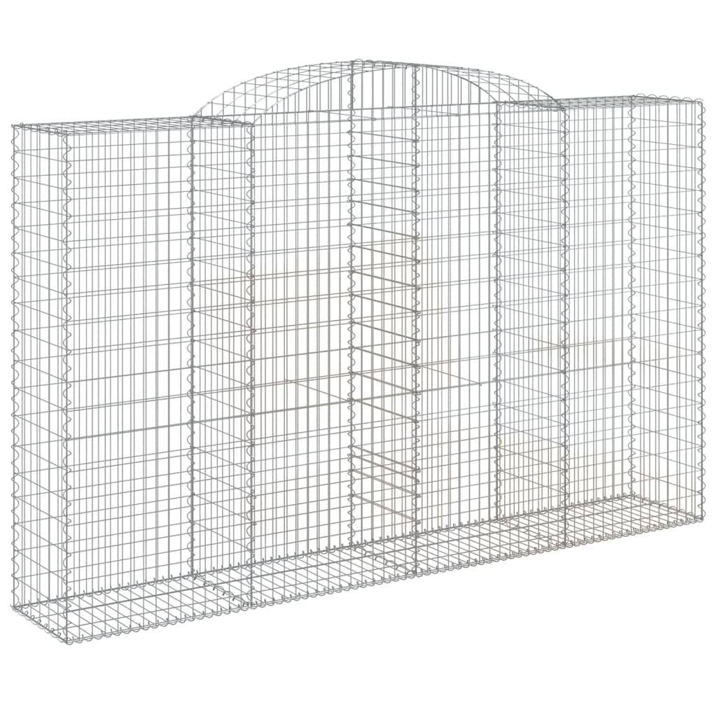 Arched Gabion Baskets 3 pcs 300x50x180/200 cm Galvanised Iron