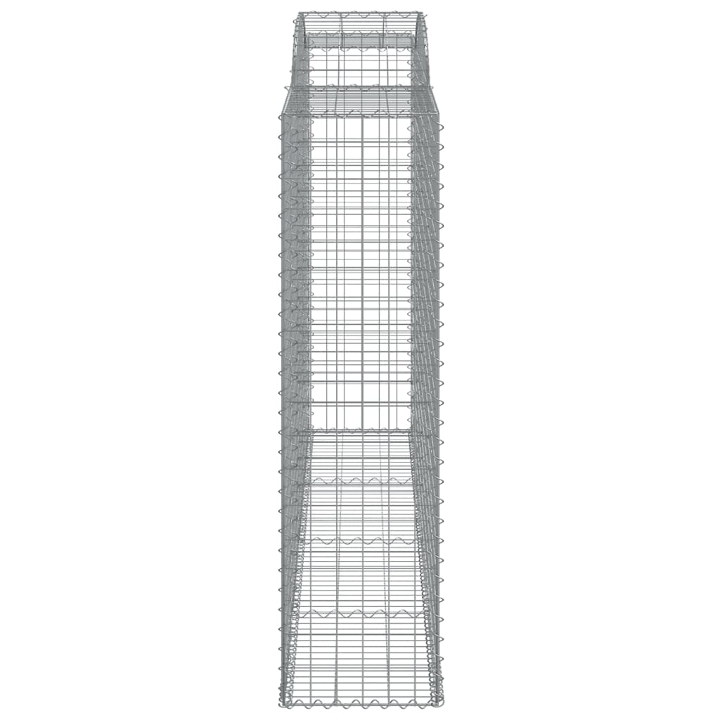 Arched Gabion Baskets 4 pcs 300x50x180/200 cm Galvanised Iron