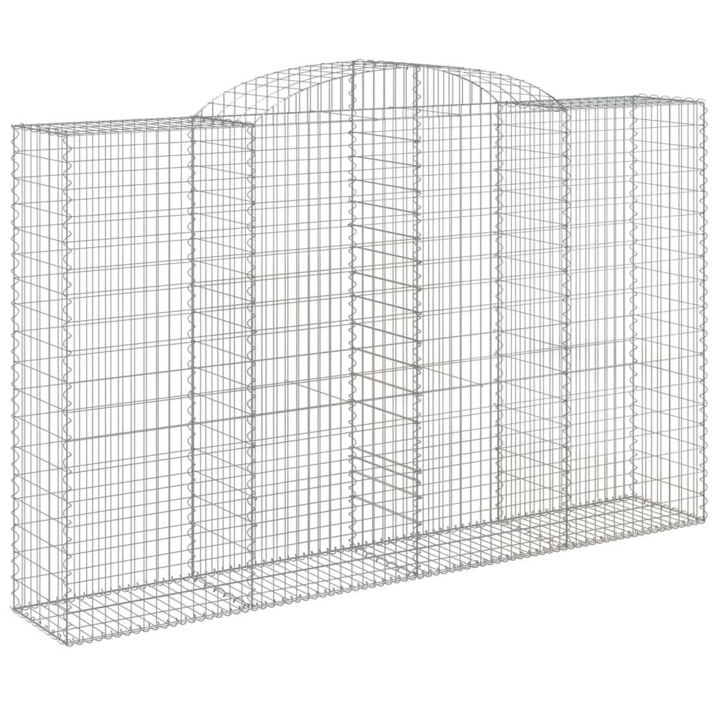 Arched Gabion Baskets 6 pcs 300x50x180/200 cm Galvanised Iron
