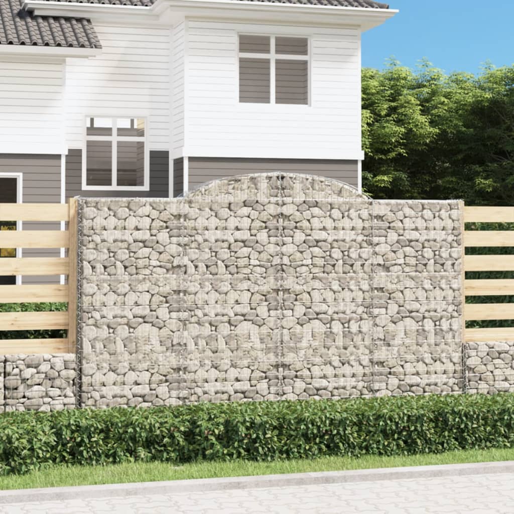 Arched Gabion Baskets 6 pcs 300x50x180/200 cm Galvanised Iron
